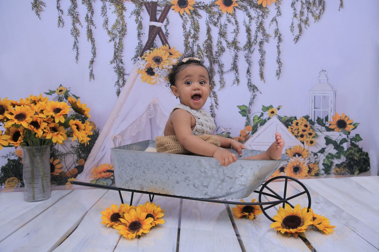 Avezano Sunflowers Boho Scene Backdrop For Photography-AVEZANO